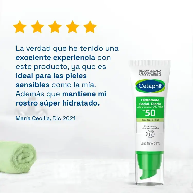 Humectante facial diario fps 50