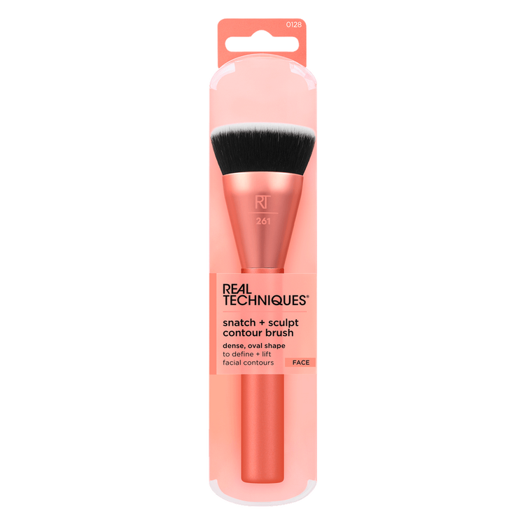 Snatch + Sculp Contour Brush - Brocha de maquillaje #261, para uso con textura líquida, en crema o polvo