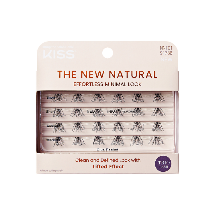 The New Natural Pestañas de tira tríos flexibles, acabado personalizado