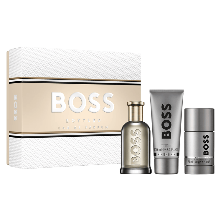 Boss Bottled - Set de regalo, Eau de Parfum 100 ml + Shower Gel 100 ml + Desodorante 75 ml