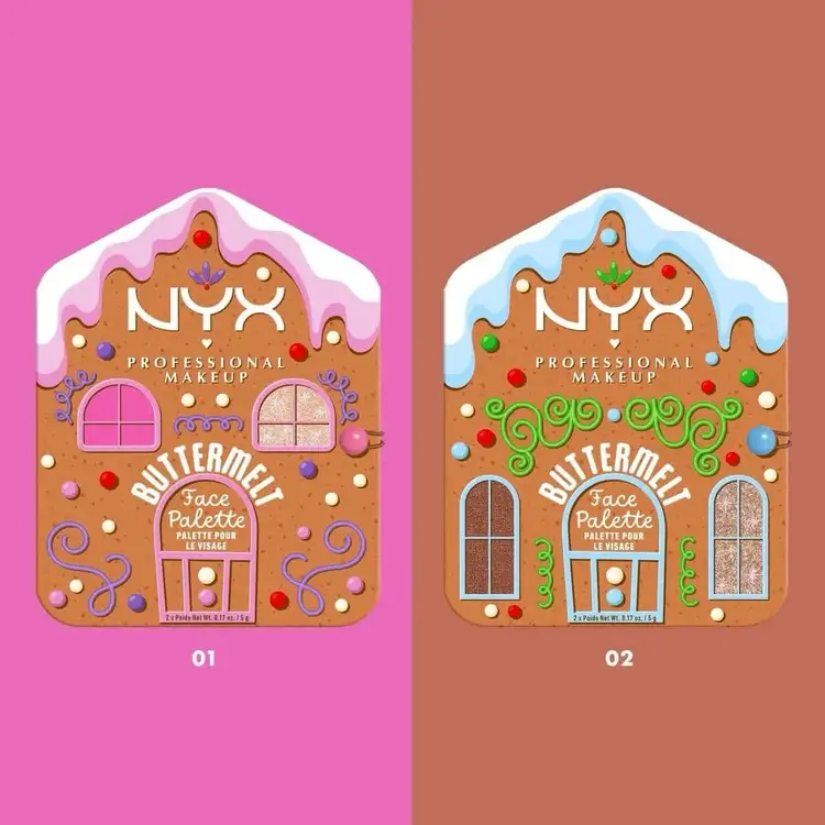 Gingerbaddie - Buttermelt Face Palette, paleta facial con blush e iluminador edición limitada