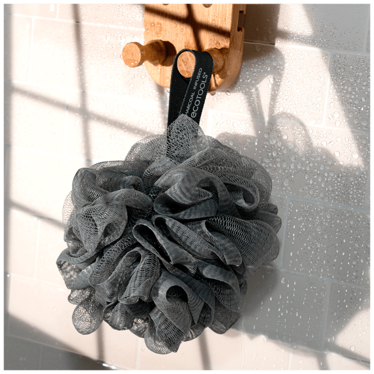 Eco Tools Charcoal Ecopouf - Esponja de carbón activado, para uso en ducha