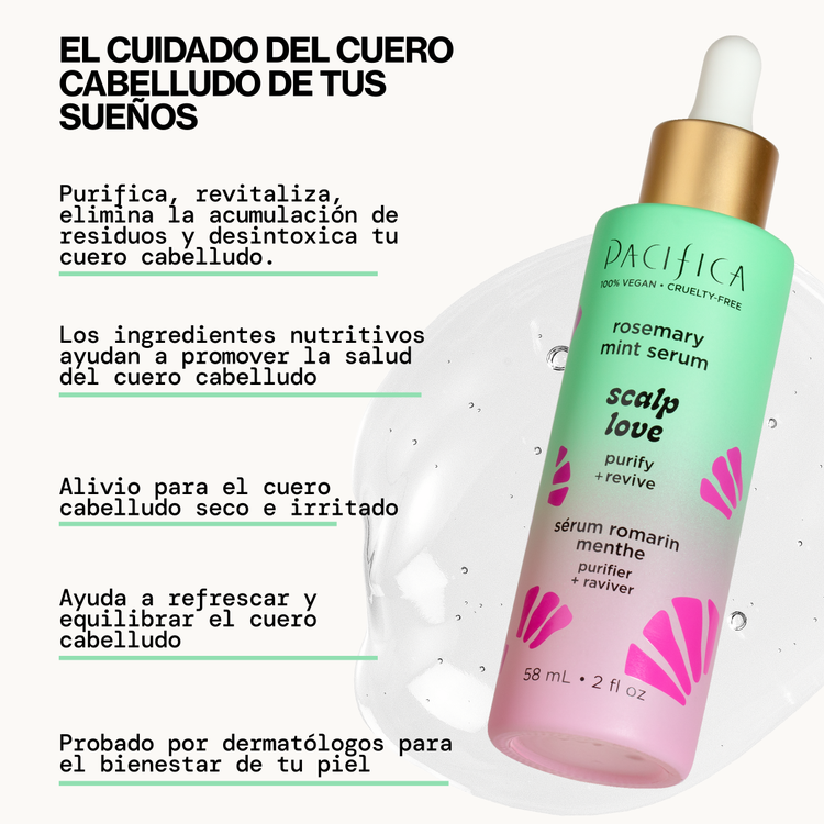 Scalp Love Rosemary Mint - Suero para cabello, suaviza e hidrata el cuero cabelludo