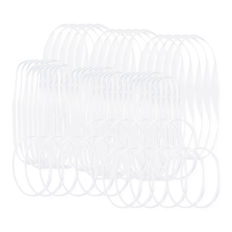 Clear No-Snag Elastics Gomas elásticas resistente a enredos