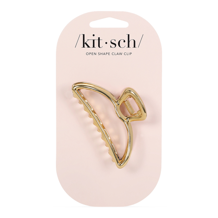 Gold Open Shape Claw Clip Pinza metálica agarre firme