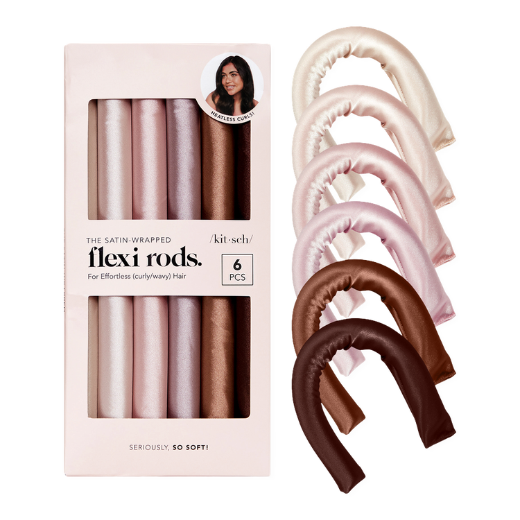 Rosewood Satin Flexi Rods Varillas rizadoras rizos y ondas sin calor