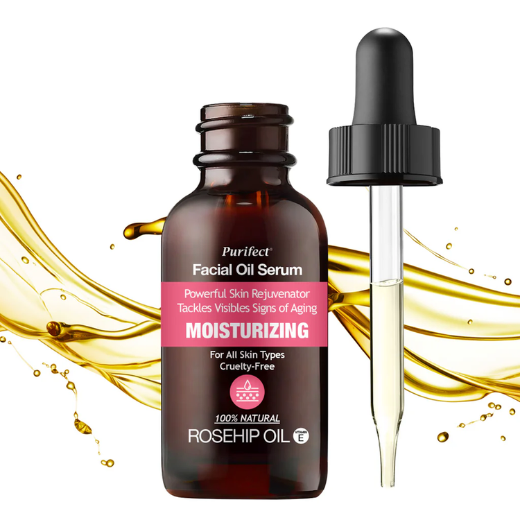 Facial Oil Serum Moisturaizing Rosehip + Vit E Serum hidrata y repara la piel
