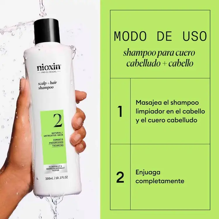 Sistema 2 - Shampoo, hidrata el cuero cabelludo