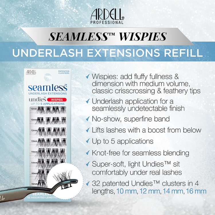 Seamless Underlash Extension Refill Relleno para extensiones pestañas inferiores naturales