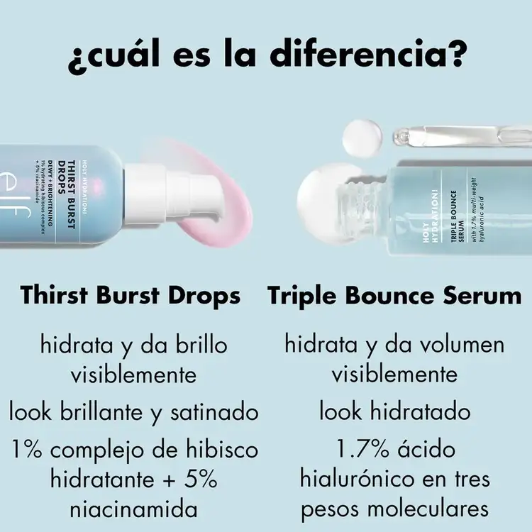 Holy Hydration! Triple Bounce - Suero con ácido hialurónico al 1.7%, para una piel hidratada y elástica