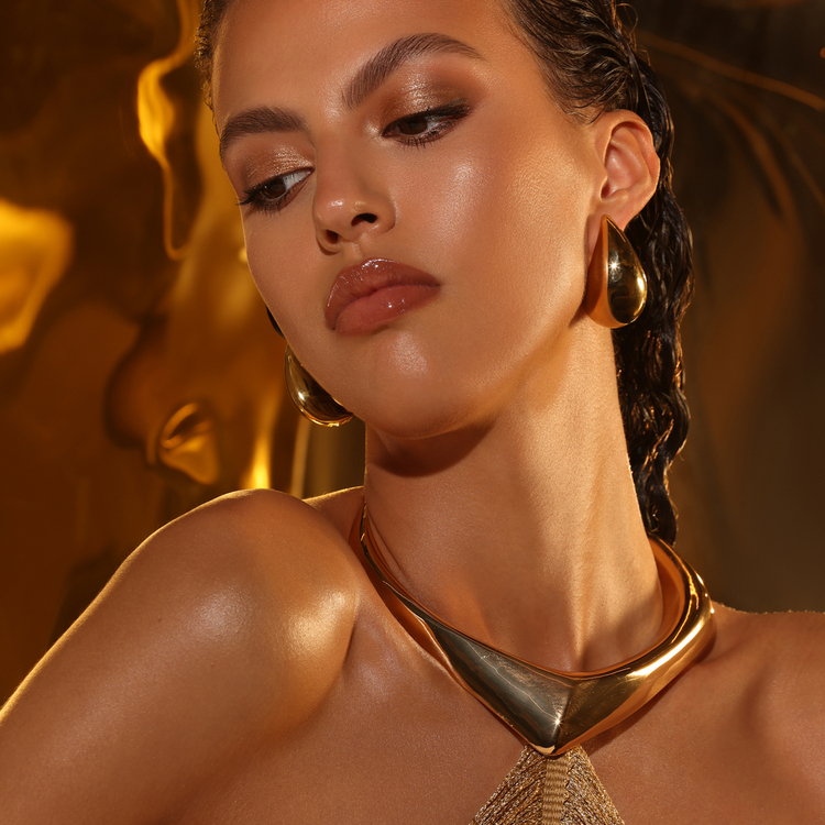 Golden Paleta de sombras 15 tonos dorados