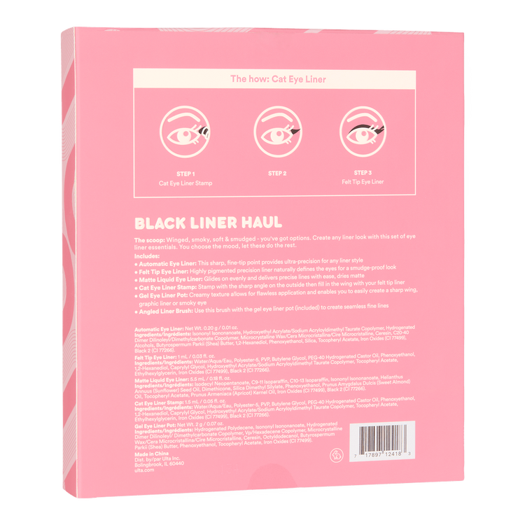 Black Liner Haul Set de delineadores esencial para maquillaje
