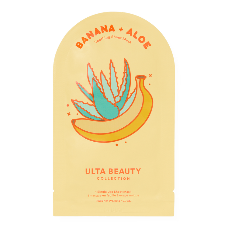 Banana & Aloe - Mascarilla facial de tela, calma el rostro