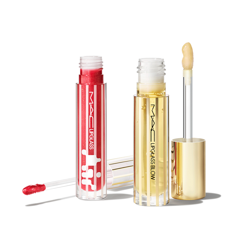 Blowing Air Kisses - Set para labios brillantes que incluye un Mac Lipglass y Mac Lipglass Blow