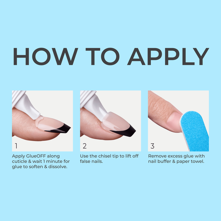 Glue Off Sellador con aceite de ricino nutritivo y pro Vitamina B