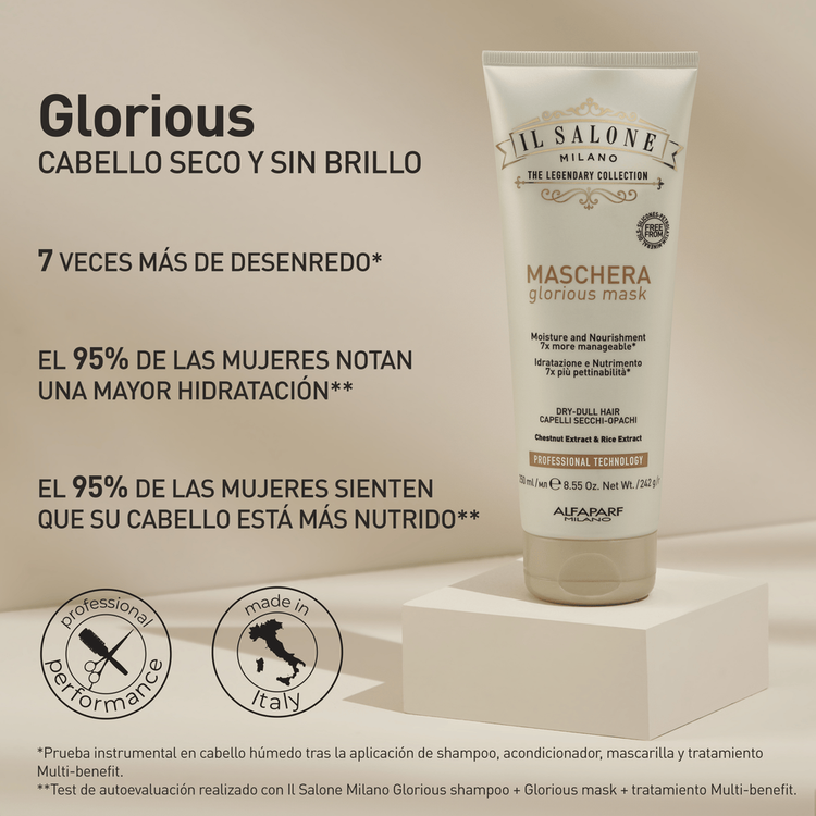 Mascarilla, para cabello para cabello seco y apagado