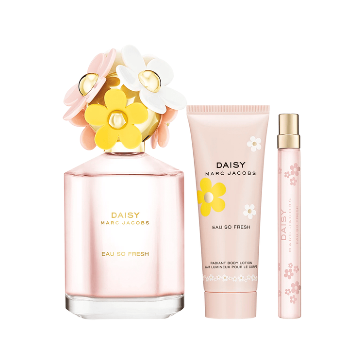 Daisy Fresh Women - Set de regalo, Eau de Toilette 125 ml + Body Lotion 75 ml + Spray 10 ml
