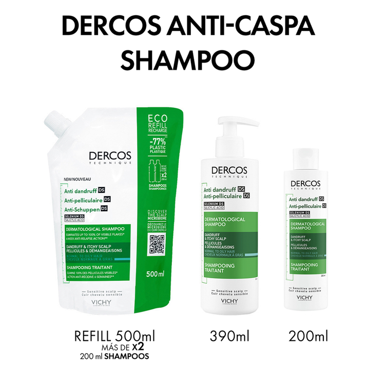 Dercos Shampoo anti caspa grasa