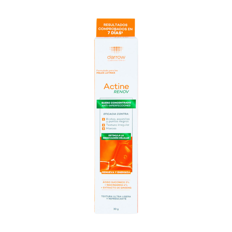 Actine Concentrado renovador antiacné contra: brotes, espinillas y puntos negros