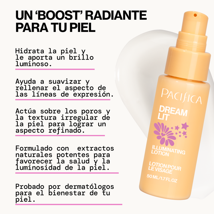 Dreamlit Illuminating Loción facial hidrata e ilumina la piel