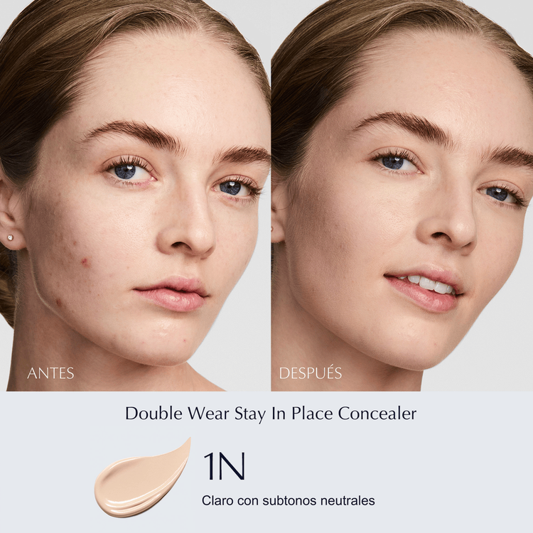 Double Wear Stay-In-Place - Corrector líquido, 24hrs de duración
