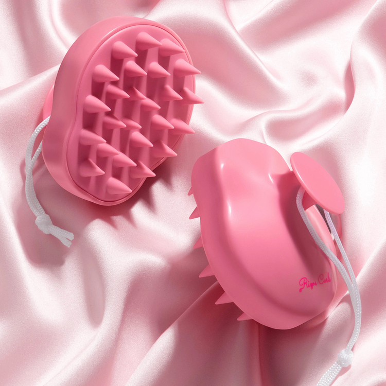 Pink Scalp Massage Cepillo estimula el cuero cabelludo