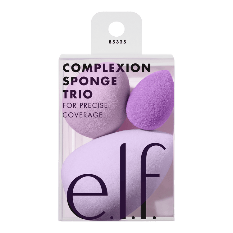 e.l.f. Complexion Sponge Trio Esponjas de Maquillaje Suaves en una Gama de 3 Tamaños