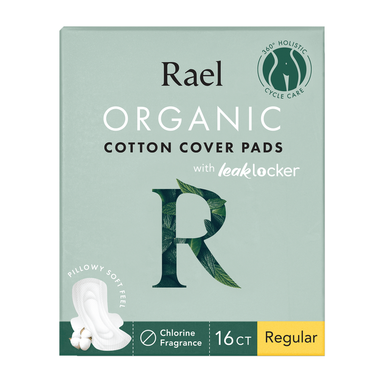 Regular Organic - Almohadillas de algodón, con alas súper absorbentes