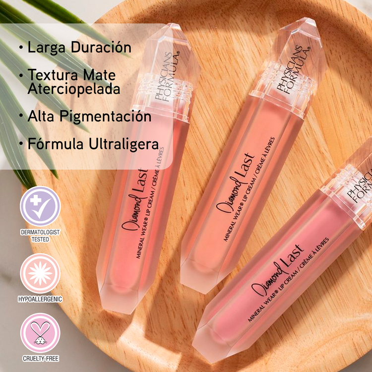 Mineral Wear Lip Cream Diamond Last Labial cremoso cremoso y nutritivo