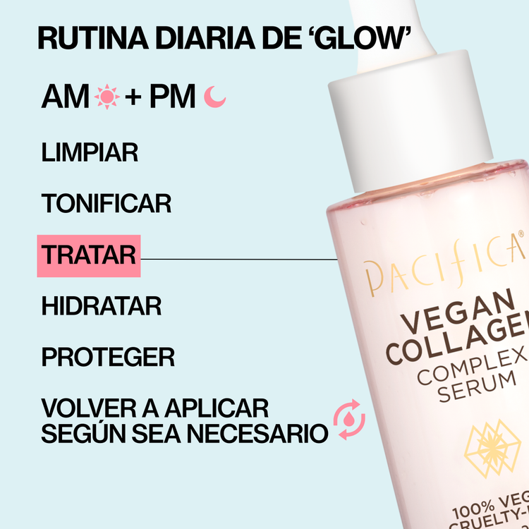 Vegan Collagen Complex Face Suero facial limpiador potencia la hidratación