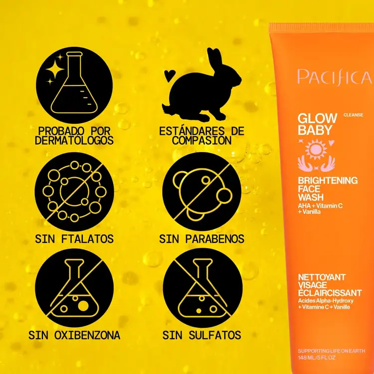 Glow Baby Brightening Limpiador facial limpieza profunda y luminosidad