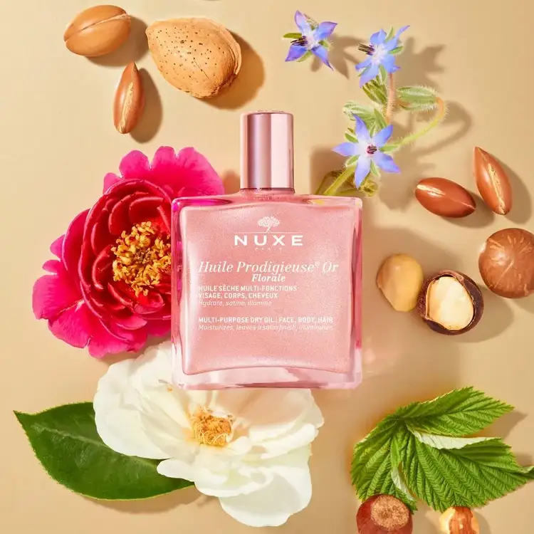 Huile Prodigieuse Oro Florale Aceite seco nutre piel cabello textura no grasa