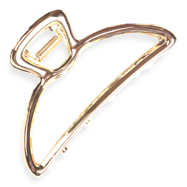 Gold Open Shape Claw Clip Pinza metálica agarre firme