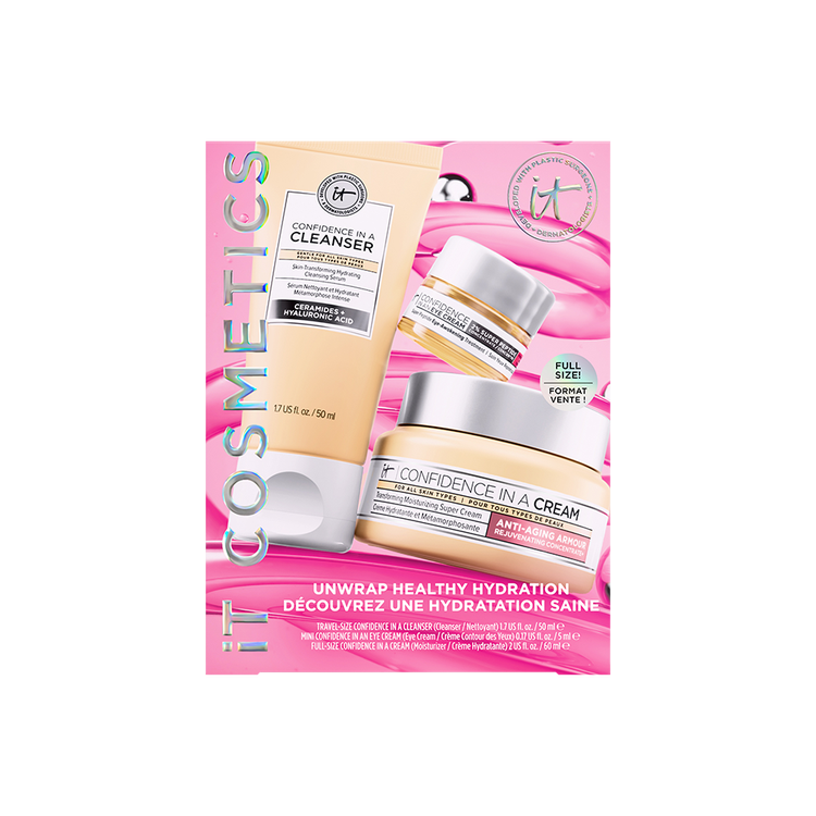Holiday Confidence - Set de regalo, crema 60 ml + Limpiador facial 120 ml + Crema contorno de ojos 15 ml