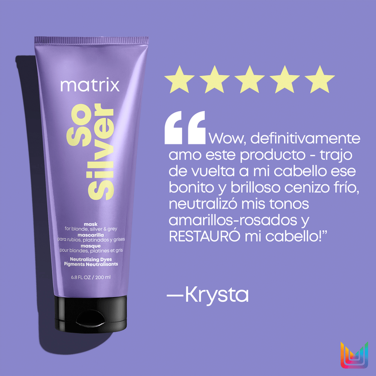 So Silver - Mascarilla capilar, trata y neutraliza tonos amarilos