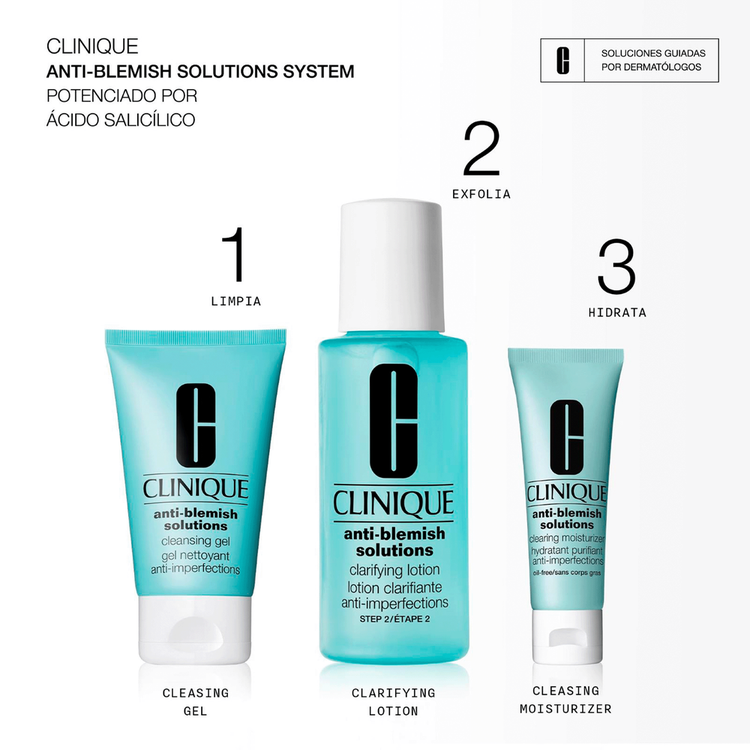 Mini Anti-Blemish Solutions Clarifying Lotion Exfoliante formulada para pieles propensas al ancé