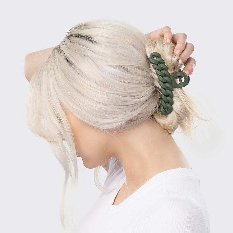 Recycled Plastic Chain Claw Clip Pinza metálica ideal para peinados