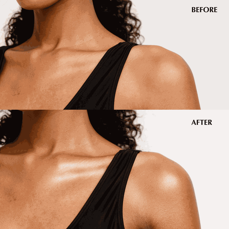 Classic Whip Glow - Espuma bronceadora con SPF, con brillo dorado reflectante