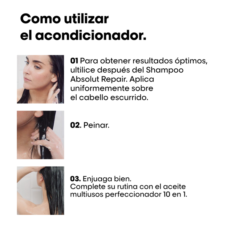 Absolut Repair Gold - Acondicionador, menos puntas abiertas y cabello resistente