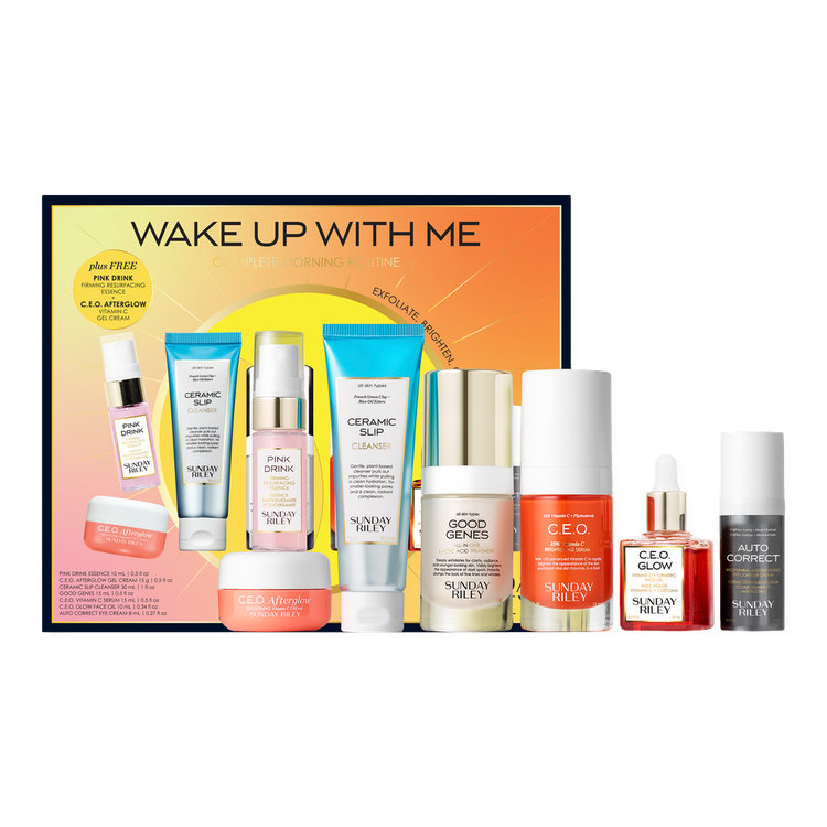 Wake Up With Me - Set de rutina iluminadora, para piel radiante