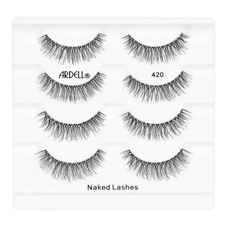 Naked False Lashes #420 Multipack Pestañas postizas longitud acortada y diseño entrecruzado.