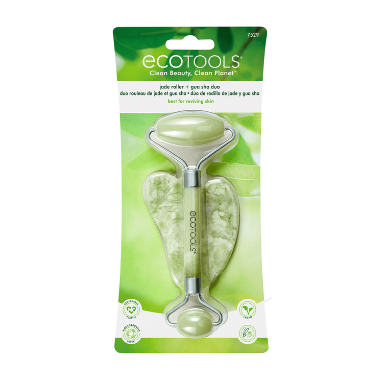Jade Roller & Gua Sha - Rodillo de jade y gua sha, para uso facial