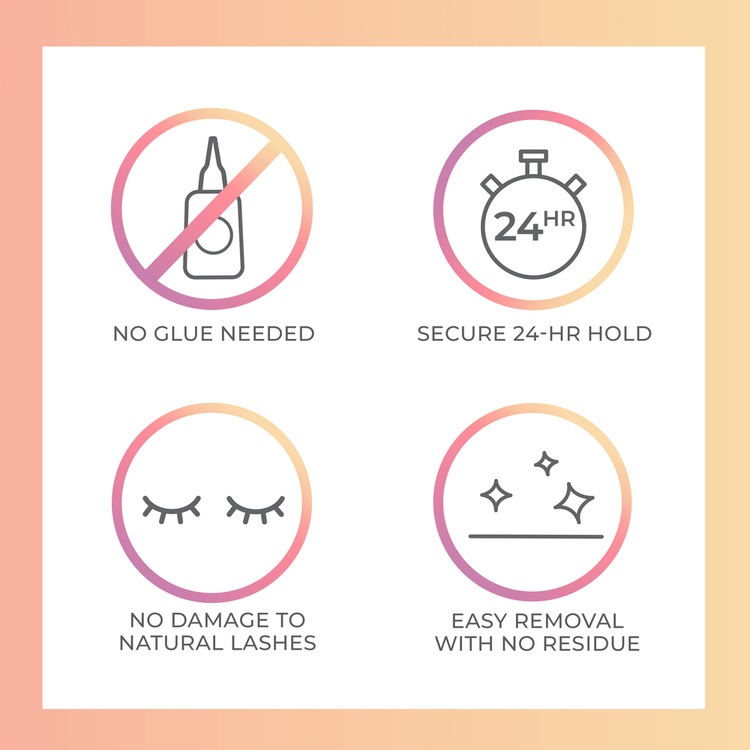 Impress Extensiones de pestañas individuales sin pegamento