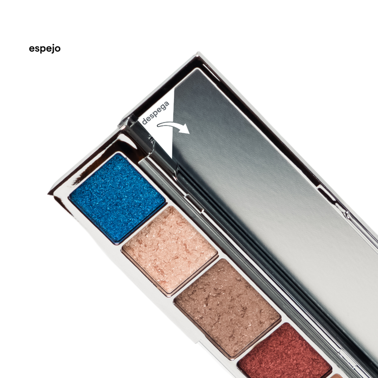 La Mil Sombras - Paleta de sombras, con brocha doble 2 en 1