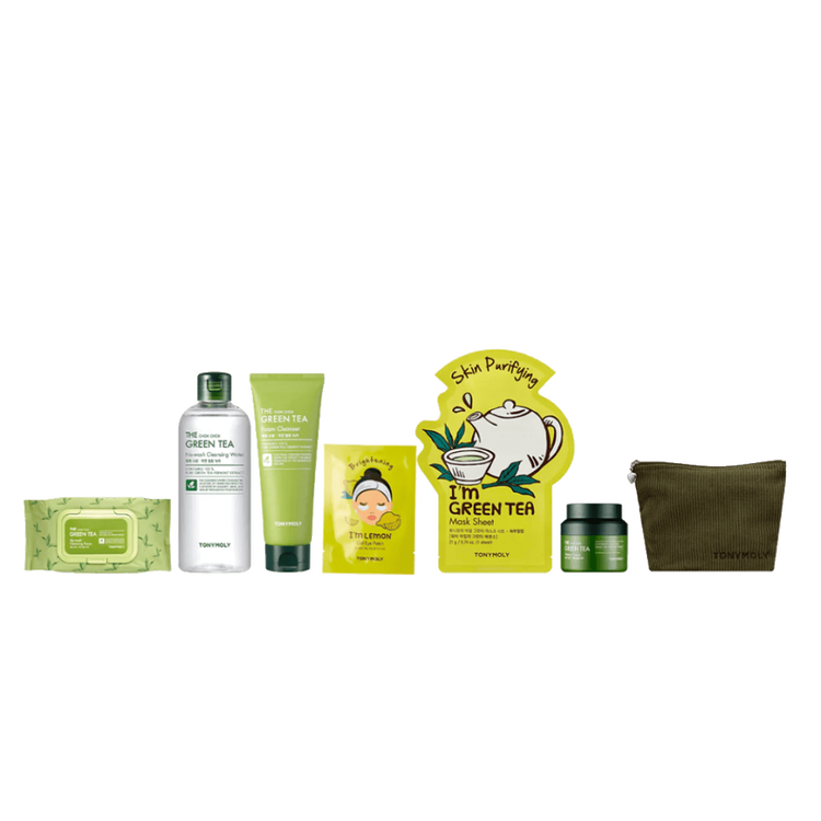 Glow To Go - Set de regalo, toallas faciales + limpiador + mascarilla + parches de ojos