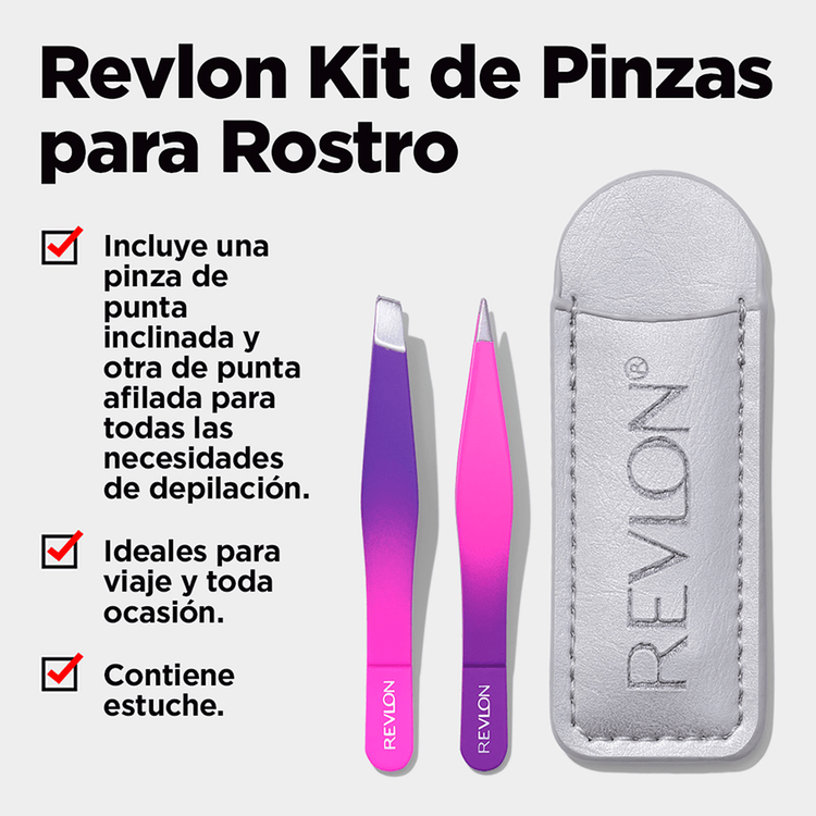 Revlon Bt Pinzas para cejas tamaño ideal para viaje