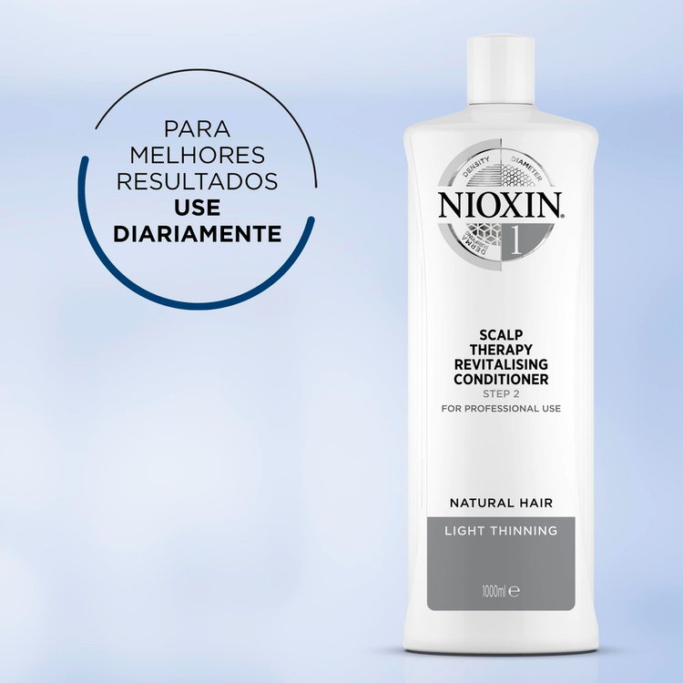 Sistema 1 - Acondicionador, para cabello natural con adelgazamiento capilar