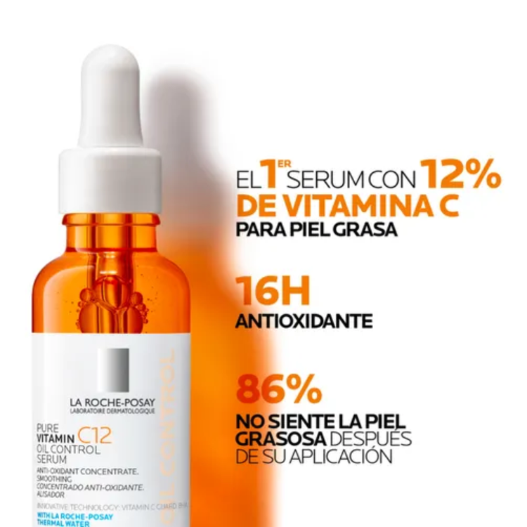 Pure Vitamin C12 - Suero facial, controla el brillo