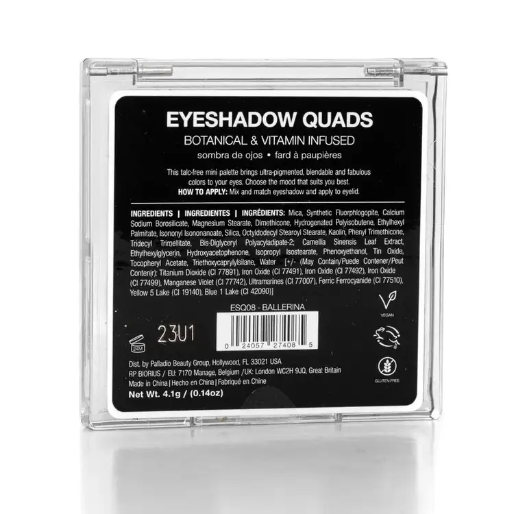 Eyeshadow Quads - Cuartetos de sombras, acabados metálicos y brillantes
