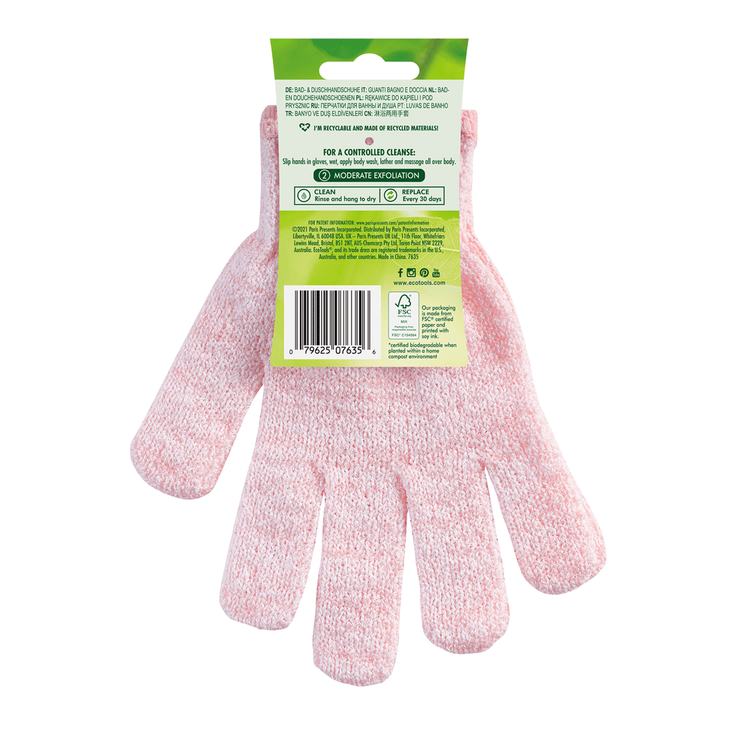 Ecotools Exfoliating - Guantes exfoliantes, para limpieza en ducha